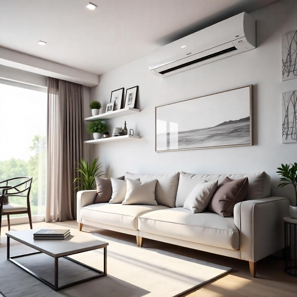 Air conditoner in a living room